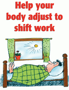 Circadian rhythm disturbed by shift work